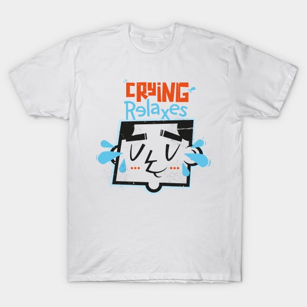 Crying relaxes T-Shirt by Curvilineo